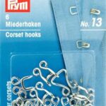 Prym Korsethaken en -ogen nr.13 zilver - 6paar