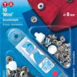 Prym Naaivrijdrukknoop mini 8mm zilver - 10stuks