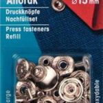 Prym Naaivrijdrukknoop navulling anorak 15mm zilver - 10stuks