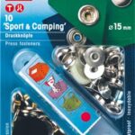 Prym Naaivrijdrukknoop sport camping 15mm zilver - 10stuks