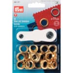 Prym Ringen met schijven 11mm goud 15stuks