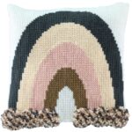 Regenboog knoopkussen 40x40cm