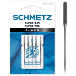 Schmetz Black Super Fine 5 naaimachinenaalden dikte 70